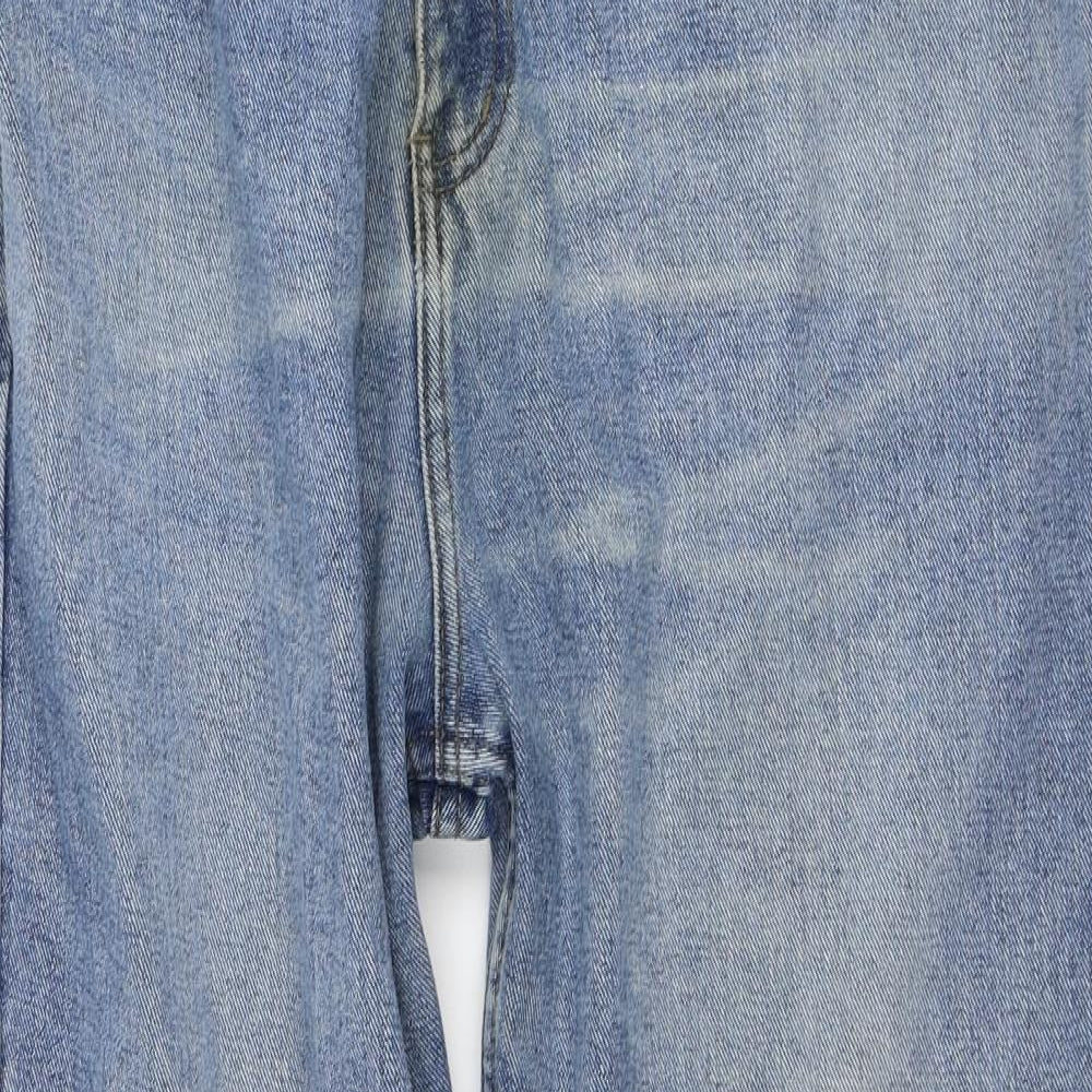 Dunnes Stores Mens Blue Cotton Straight Jeans Size 38 in L30 in Regular