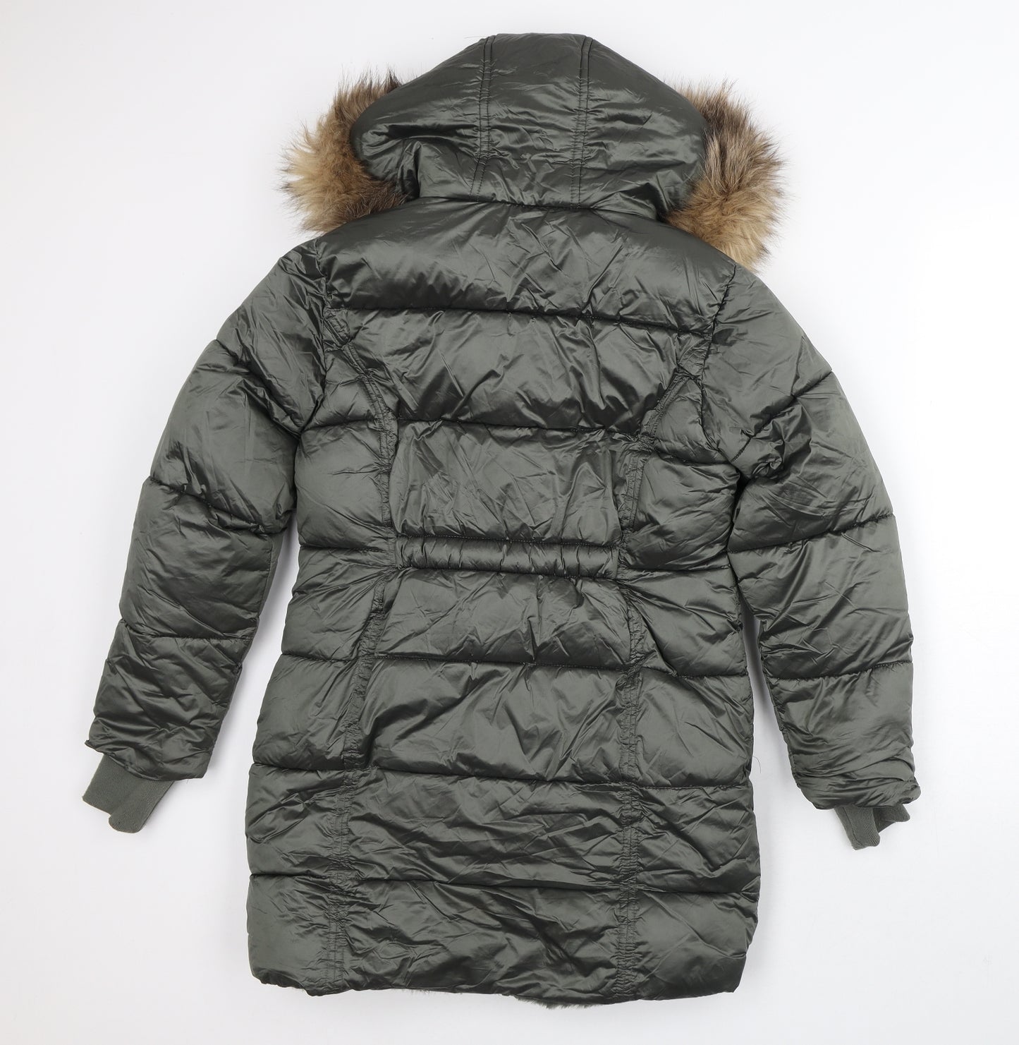 NEXT Girls Green Quilted Coat Size 11 Years