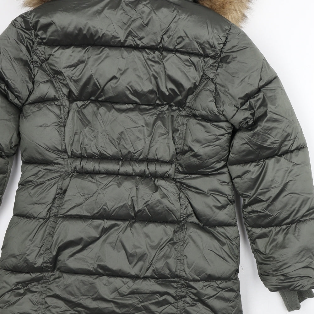 NEXT Girls Green Quilted Coat Size 11 Years