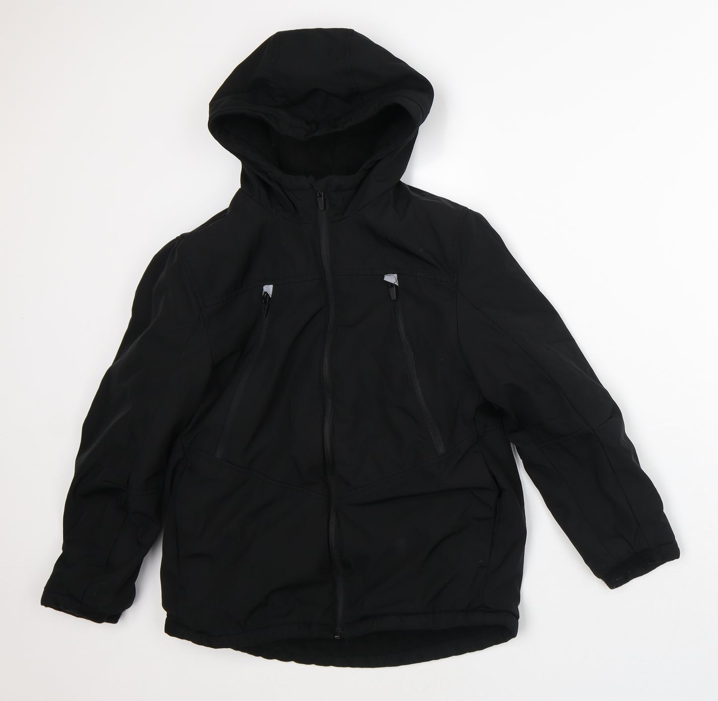 George Boys Black Quilted Coat Size 10-11 Years