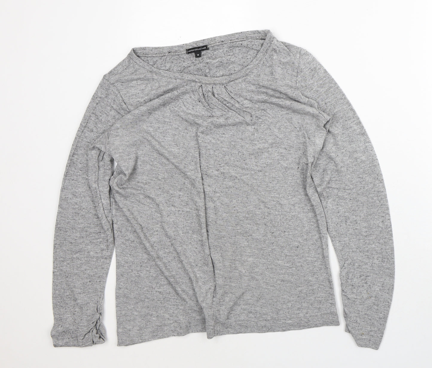 Marks and Spencer Womens Grey Viscose Pullover Sweatshirt Size 14