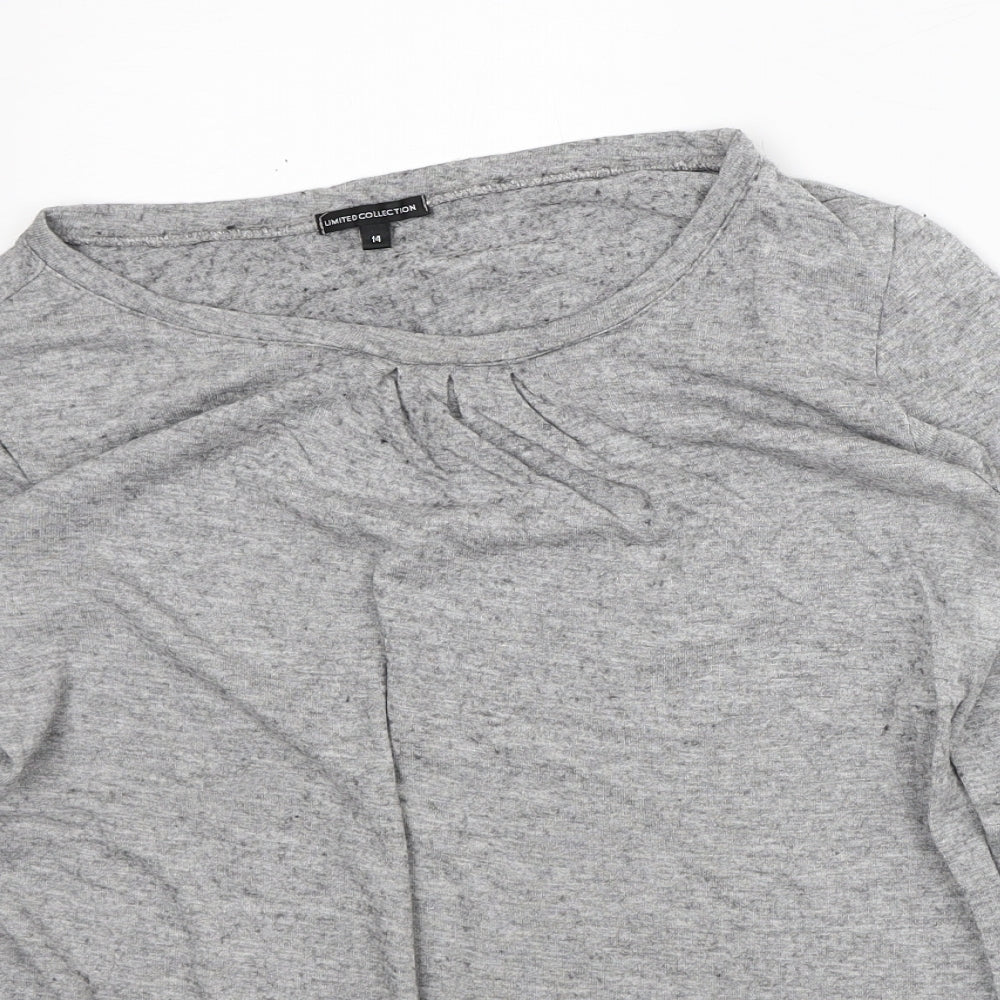 Marks and Spencer Womens Grey Viscose Pullover Sweatshirt Size 14