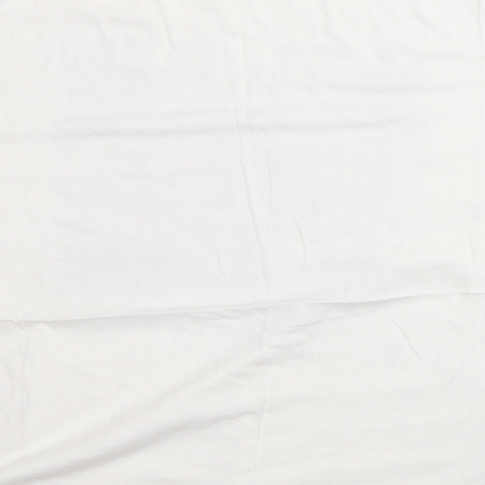 F&F Womens White 100% Cotton Basic T-Shirt Size 3XL Crew Neck