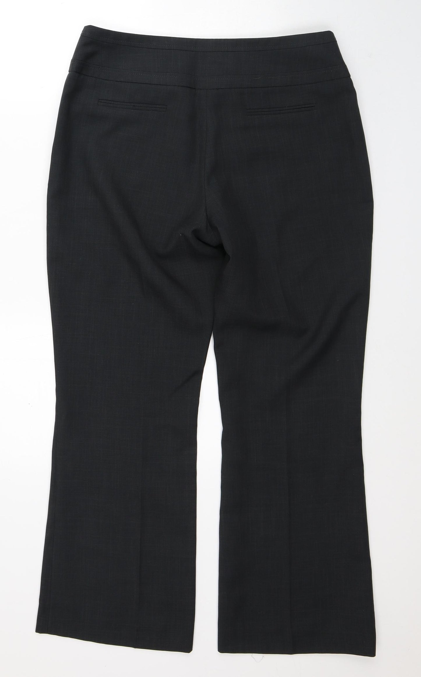 Debenhams Womens Black Polyester Trousers Size 14 L29 in Regular