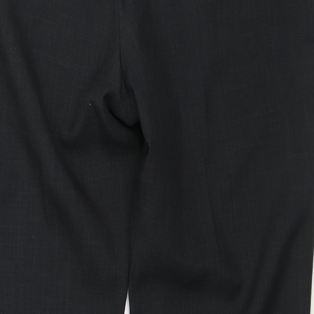 Debenhams Womens Black Polyester Trousers Size 14 L29 in Regular