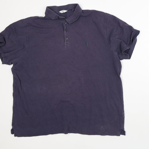 NEXT Mens Purple Cotton T-Shirt Size XL Collared