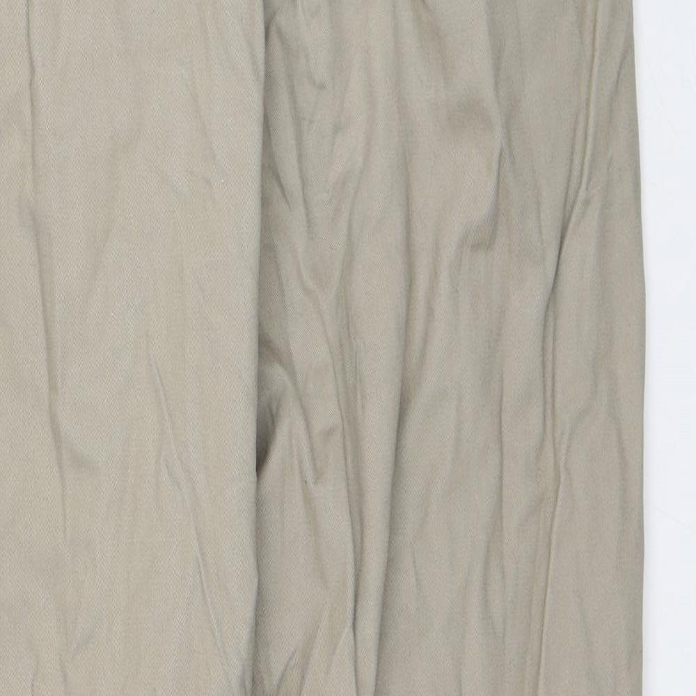 Easy Mens Brown Cotton Cargo Trousers Size 38 in L30 in Regular