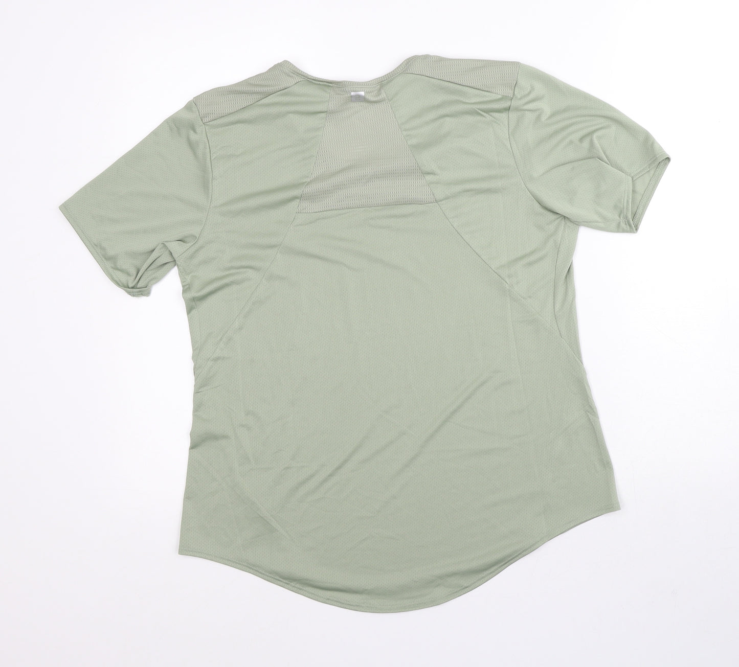 DOMYOS Womens Green Polyester Basic T-Shirt Size M Round Neck