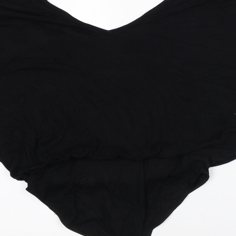 River Island Womens Black Viscose Bodysuit One-Piece Size 12 - Tank And Cardigan Combined