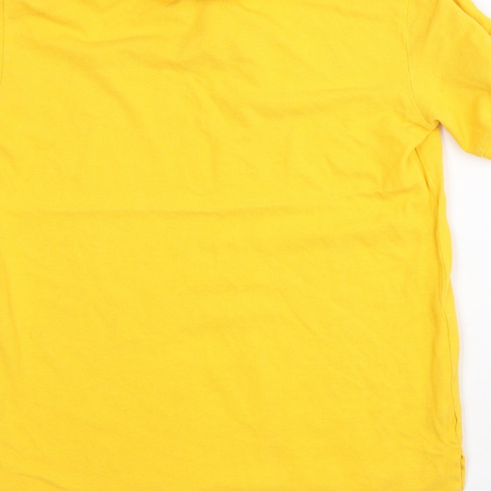 Ralph Lauren Mens Yellow Cotton Polo Size L Collared