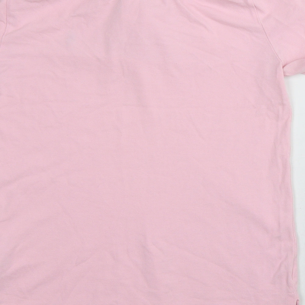 Ralph Lauren Womens Pink 100% Cotton Basic Polo Size L Collared