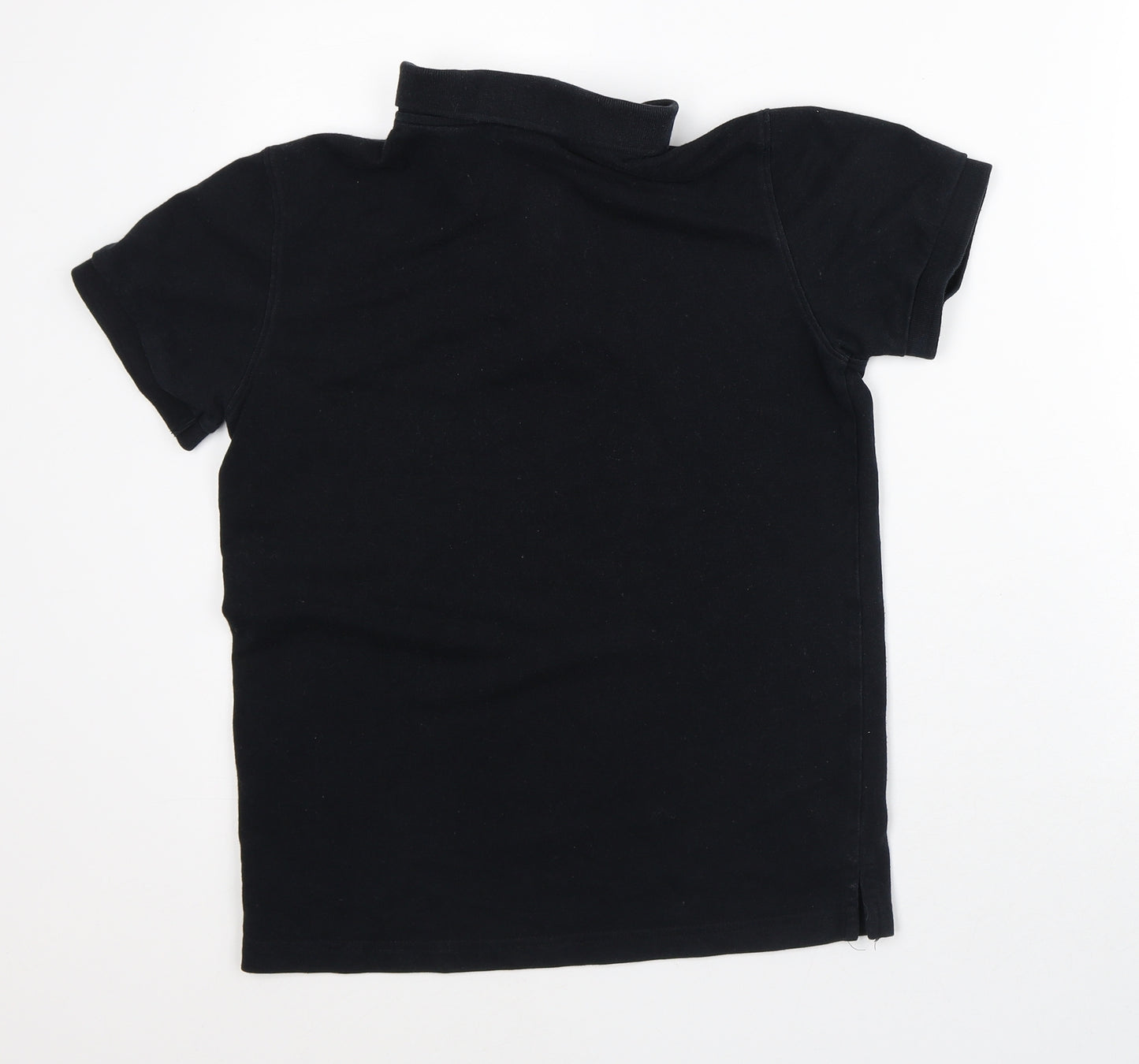 Freego Mens Black Polyester Polo Size S Collared