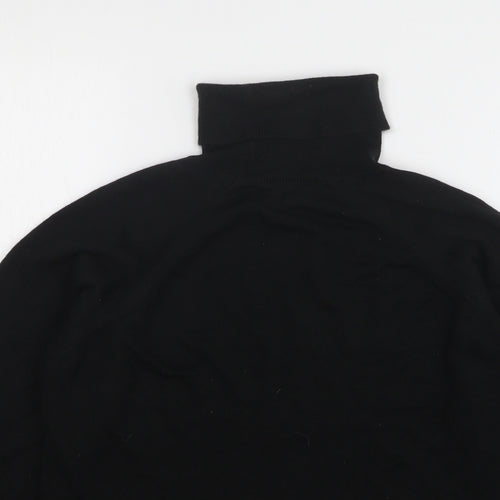 Nightingales Womens Black Roll Neck Acrylic Pullover Jumper Size M