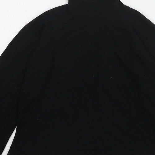 Nightingales Womens Black Roll Neck Acrylic Pullover Jumper Size M