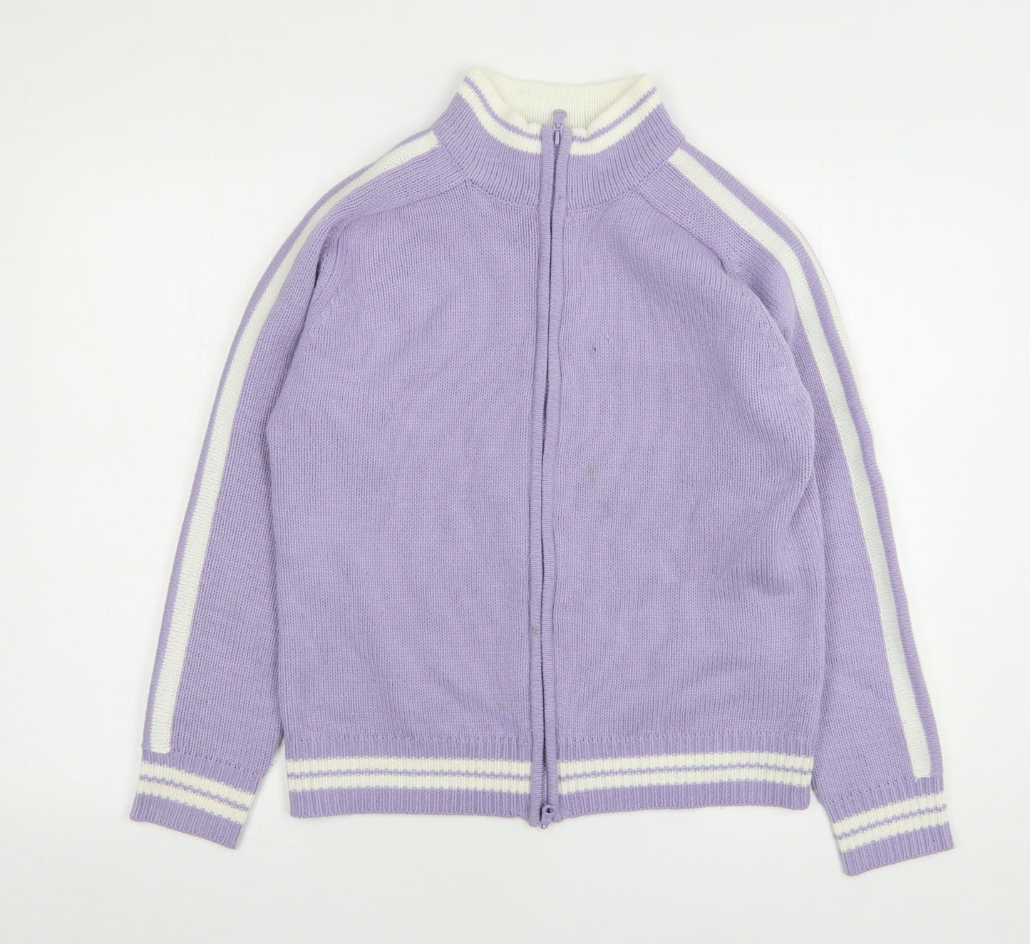 Atmosphere Womens Purple Acrylic Full Zip Sweatshirt Size 14