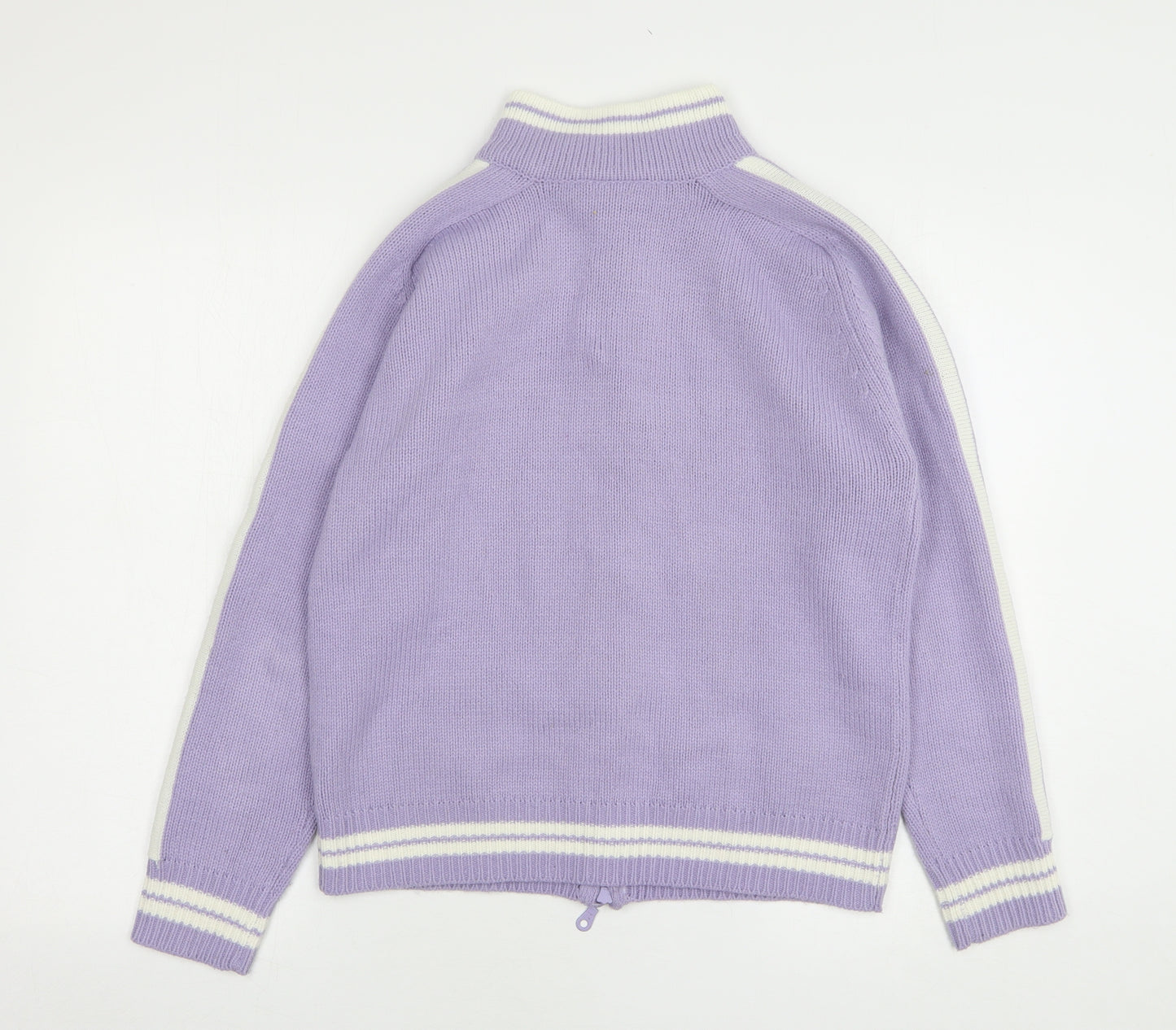 Atmosphere Womens Purple Acrylic Full Zip Sweatshirt Size 14