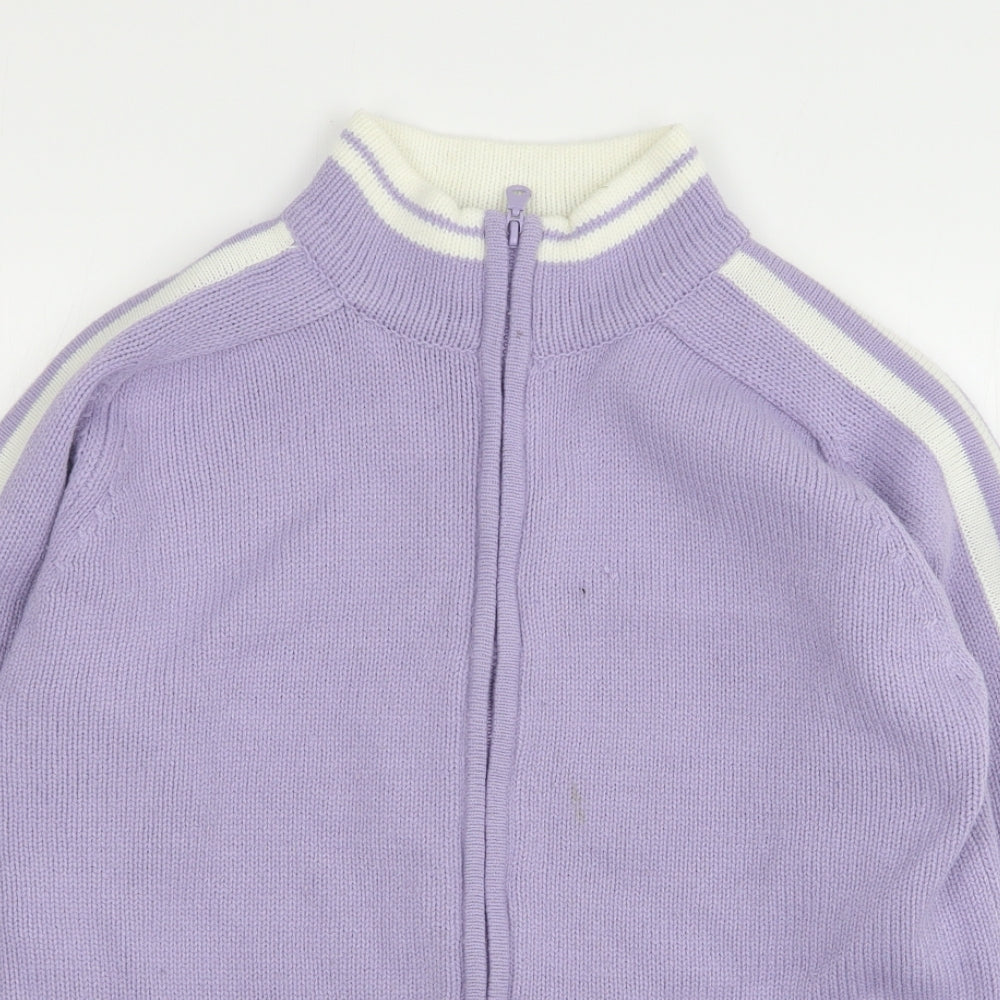 Atmosphere Womens Purple Acrylic Full Zip Sweatshirt Size 14