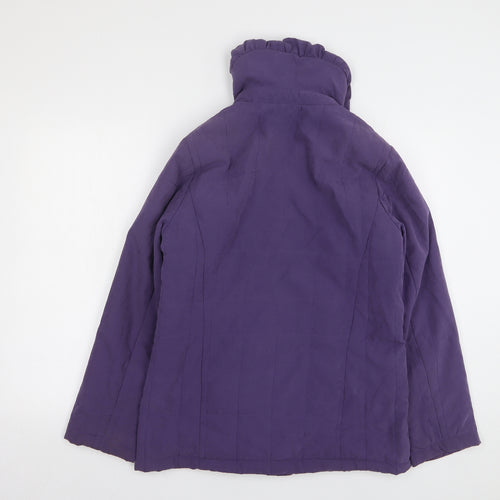 Elegance Womens Purple Overcoat Coat Size 10