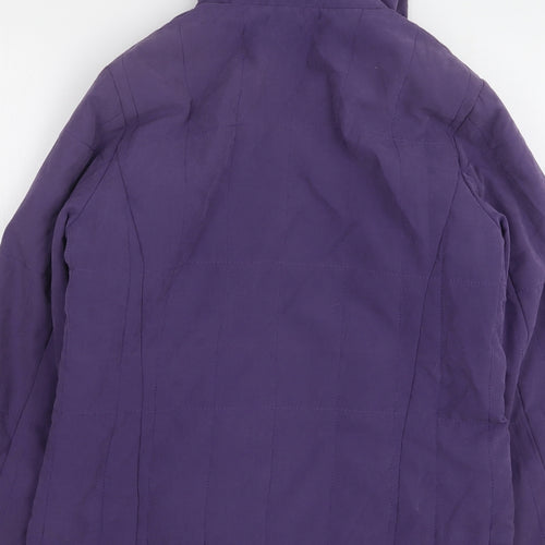 Elegance Womens Purple Overcoat Coat Size 10