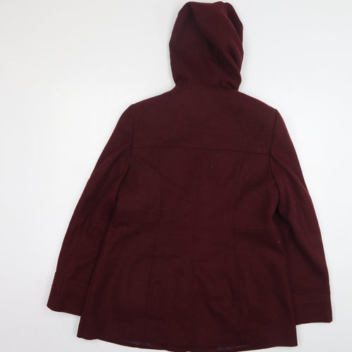 George Womens Red Overcoat Coat Size 14