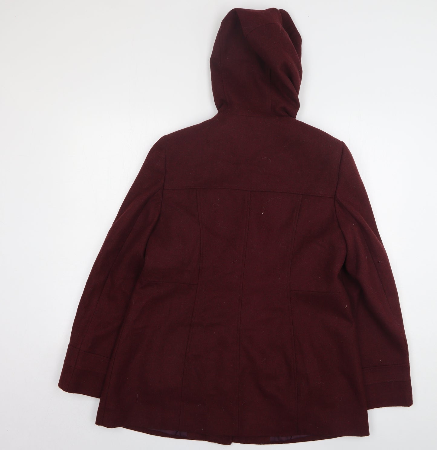 George Womens Red Overcoat Coat Size 14