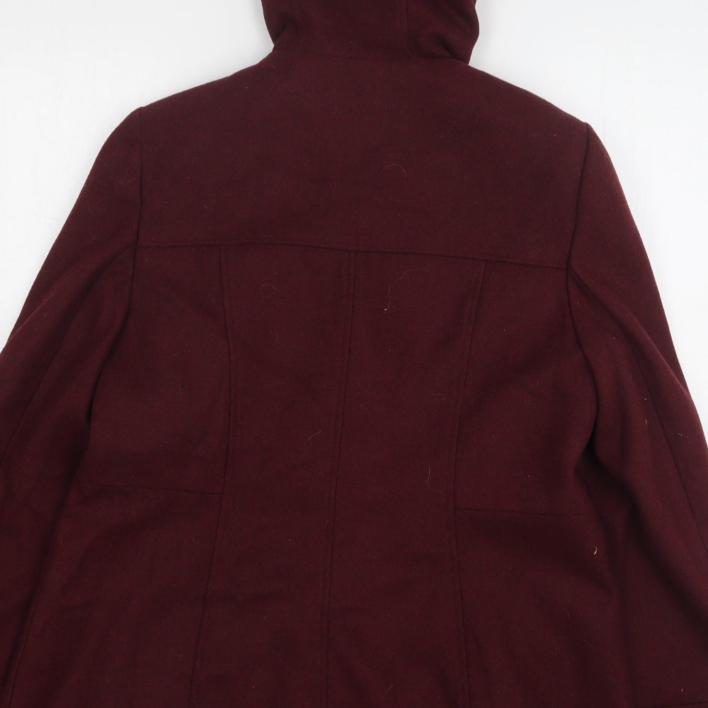 George Womens Red Overcoat Coat Size 14