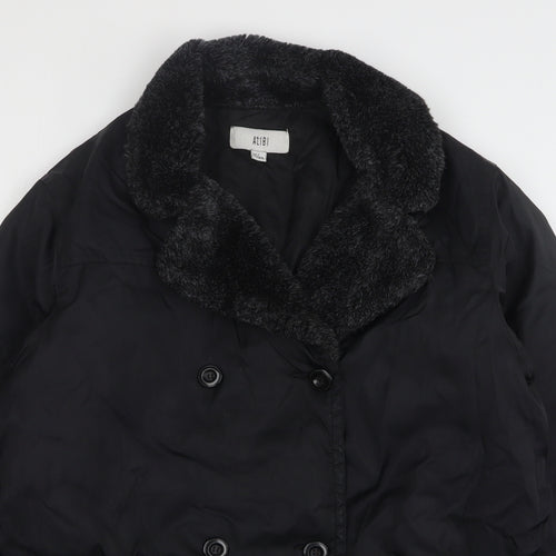 Alibi Womens Black Overcoat Coat Size 12