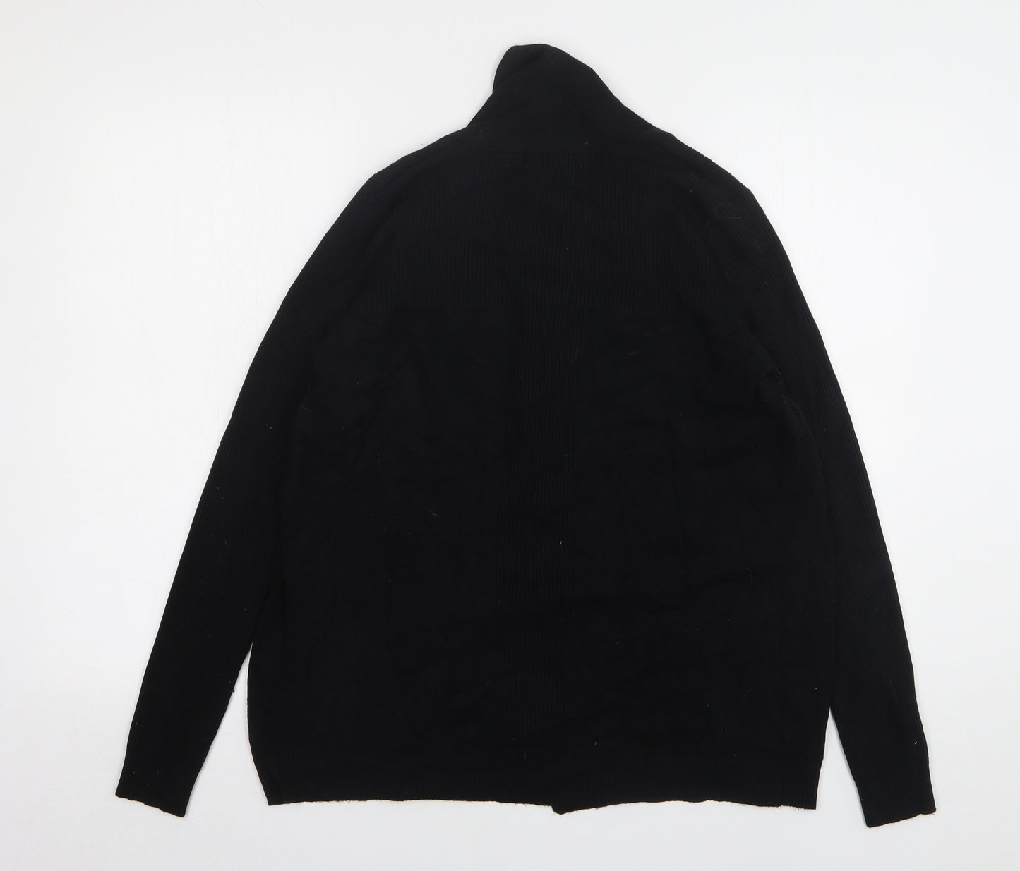 Bonmarché Womens Black V-Neck Viscose Cardigan Jumper Size S