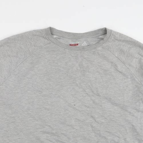 Topman Womens Grey Cotton Pullover Sweatshirt Size XL
