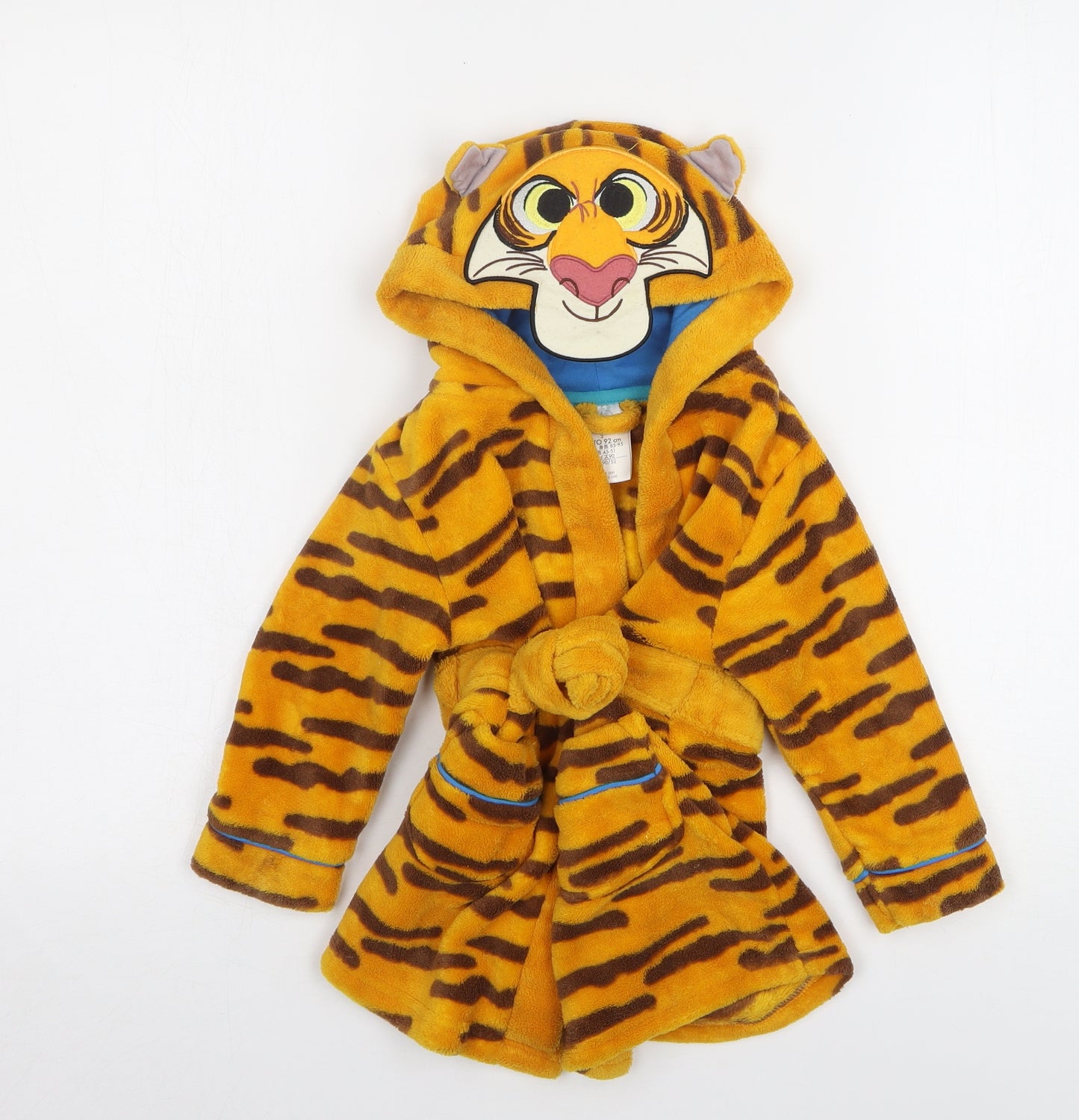 Disney Boys Orange Animal Print Polyester Gown Size 2 Years Tie