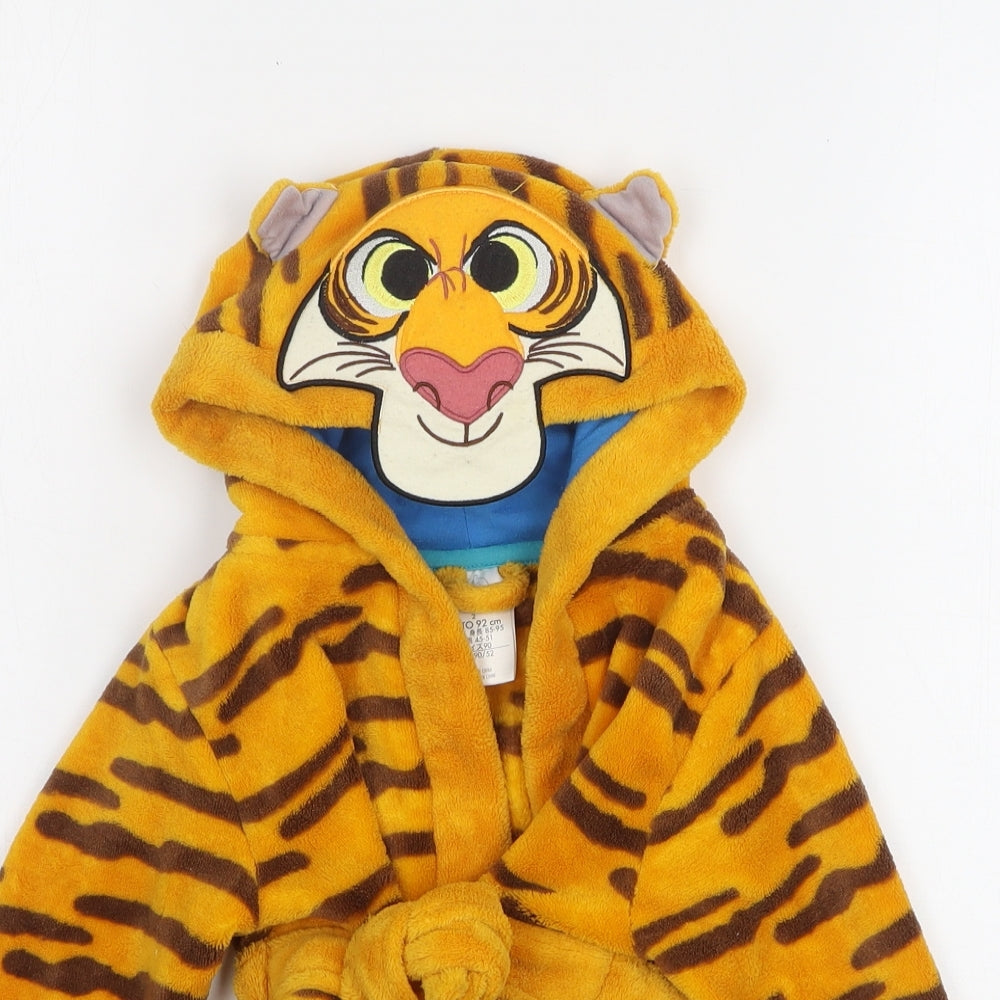 Disney Boys Orange Animal Print Polyester Gown Size 2 Years Tie