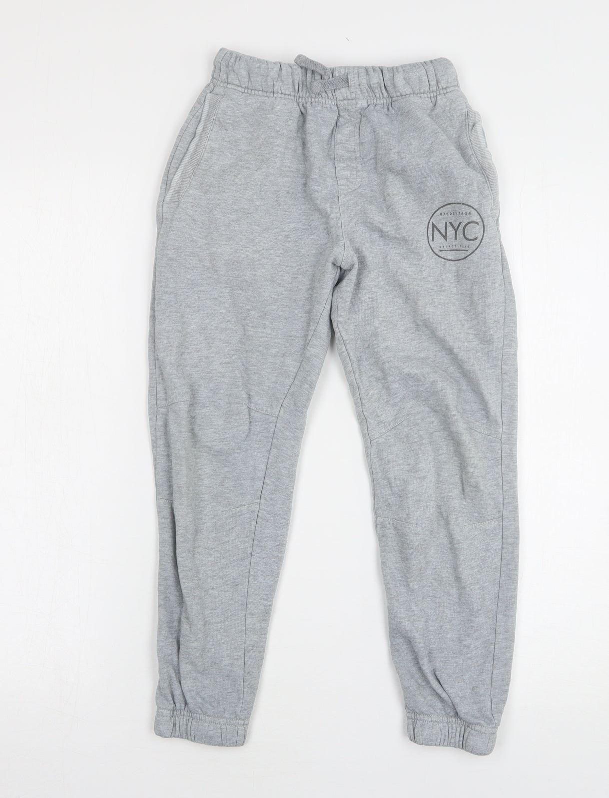 George Boys Grey Cotton Sweatpants Trousers Size 8-9 Years Regular