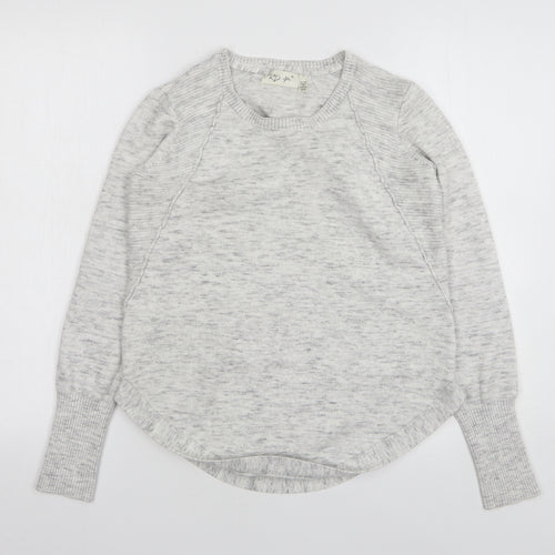 RD Style Womens Grey Round Neck Viscose Pullover Jumper Size S