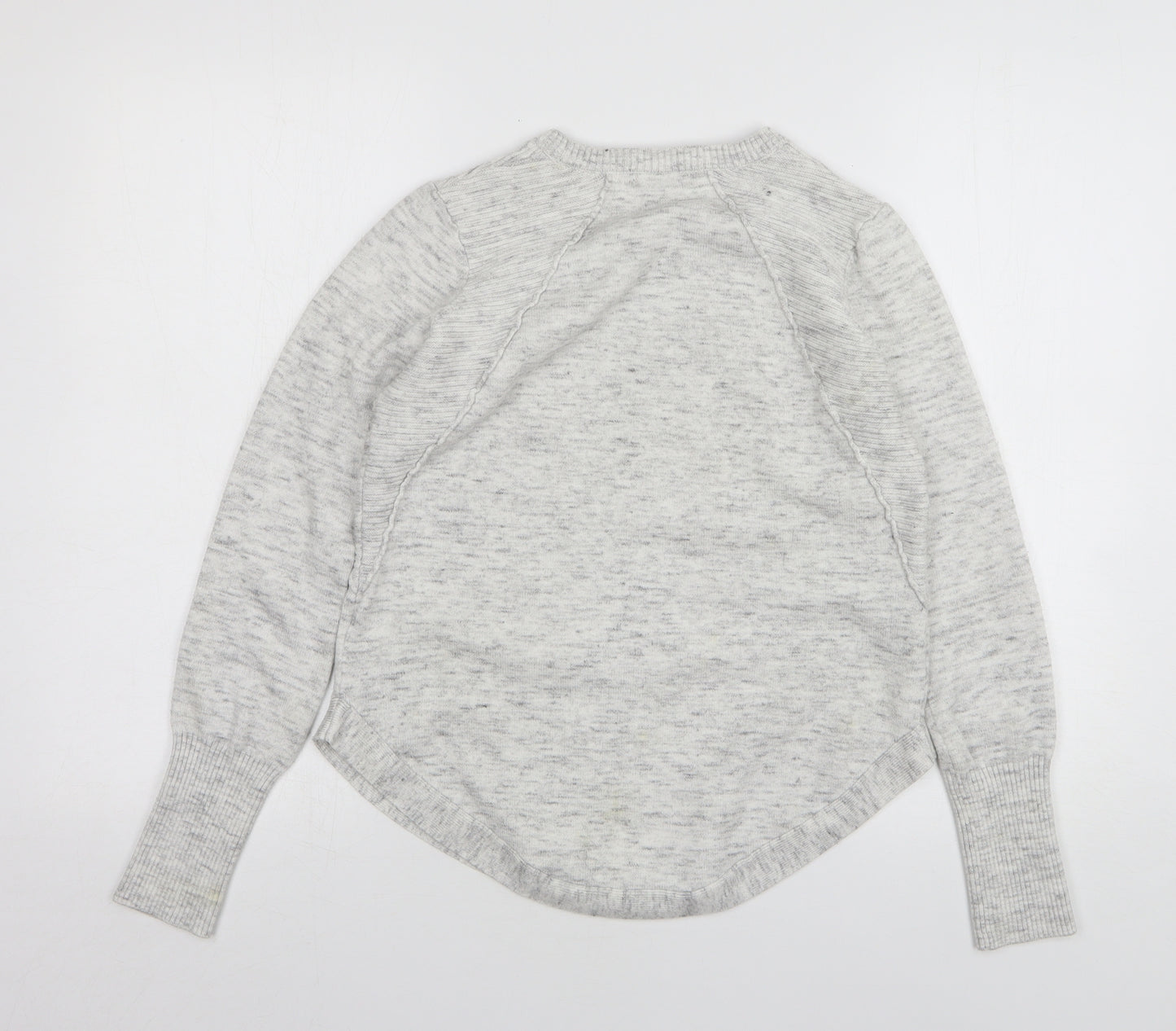 RD Style Womens Grey Round Neck Viscose Pullover Jumper Size S