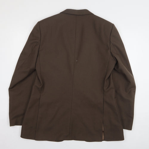 StMichael Mens Brown Wool Jacket Suit Jacket Size 42