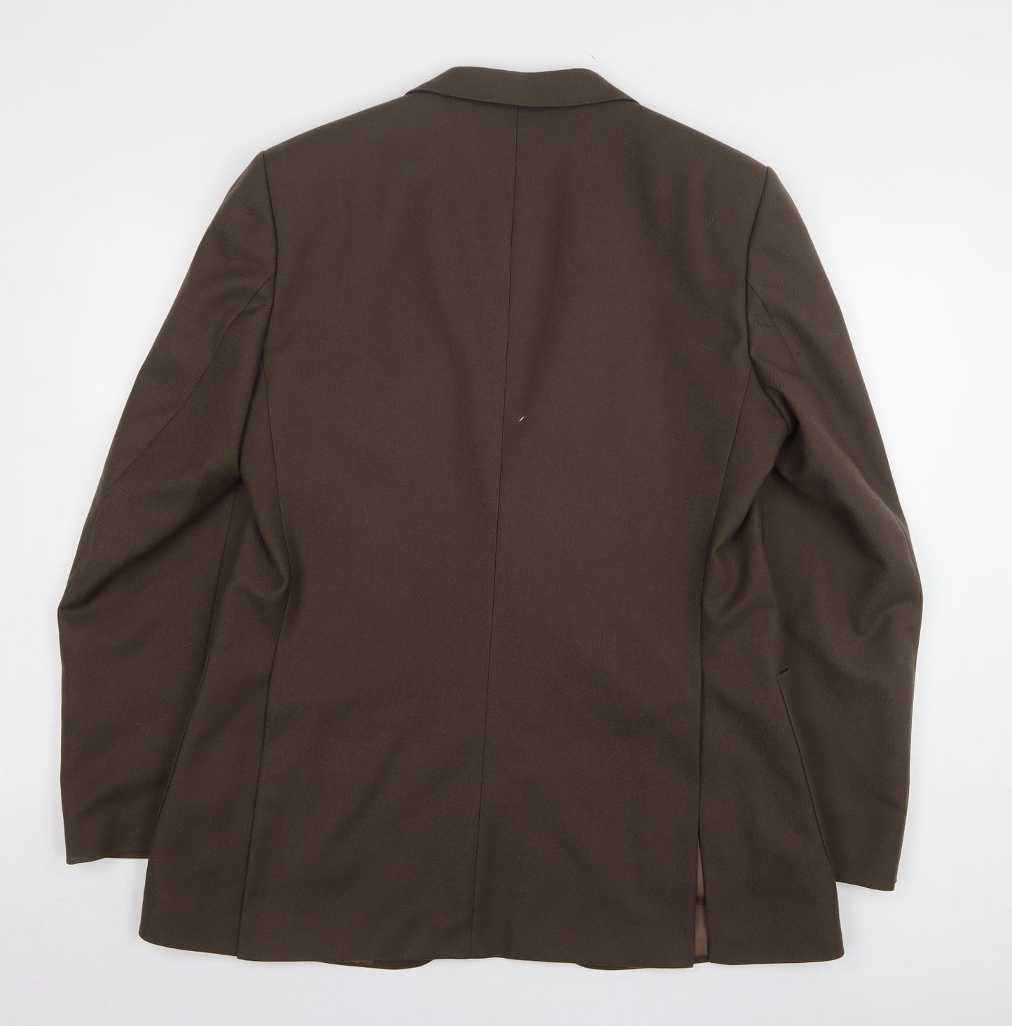 StMichael Mens Brown Wool Jacket Suit Jacket Size 42