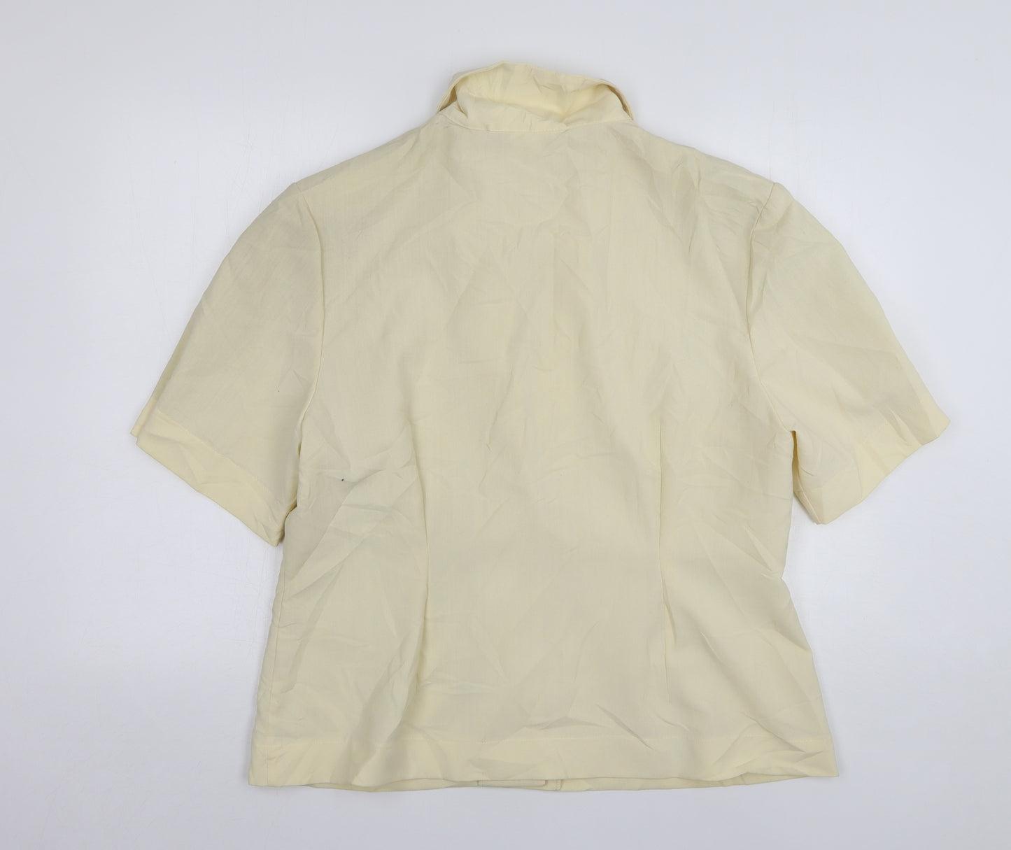 Foxy Lady Womens Beige Polyester Jacket Blazer Size 18