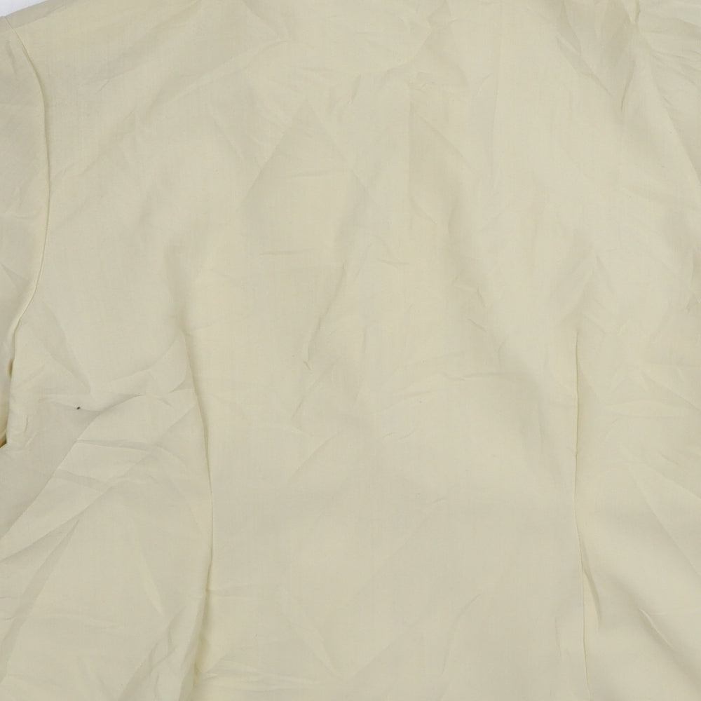 Foxy Lady Womens Beige Polyester Jacket Blazer Size 18