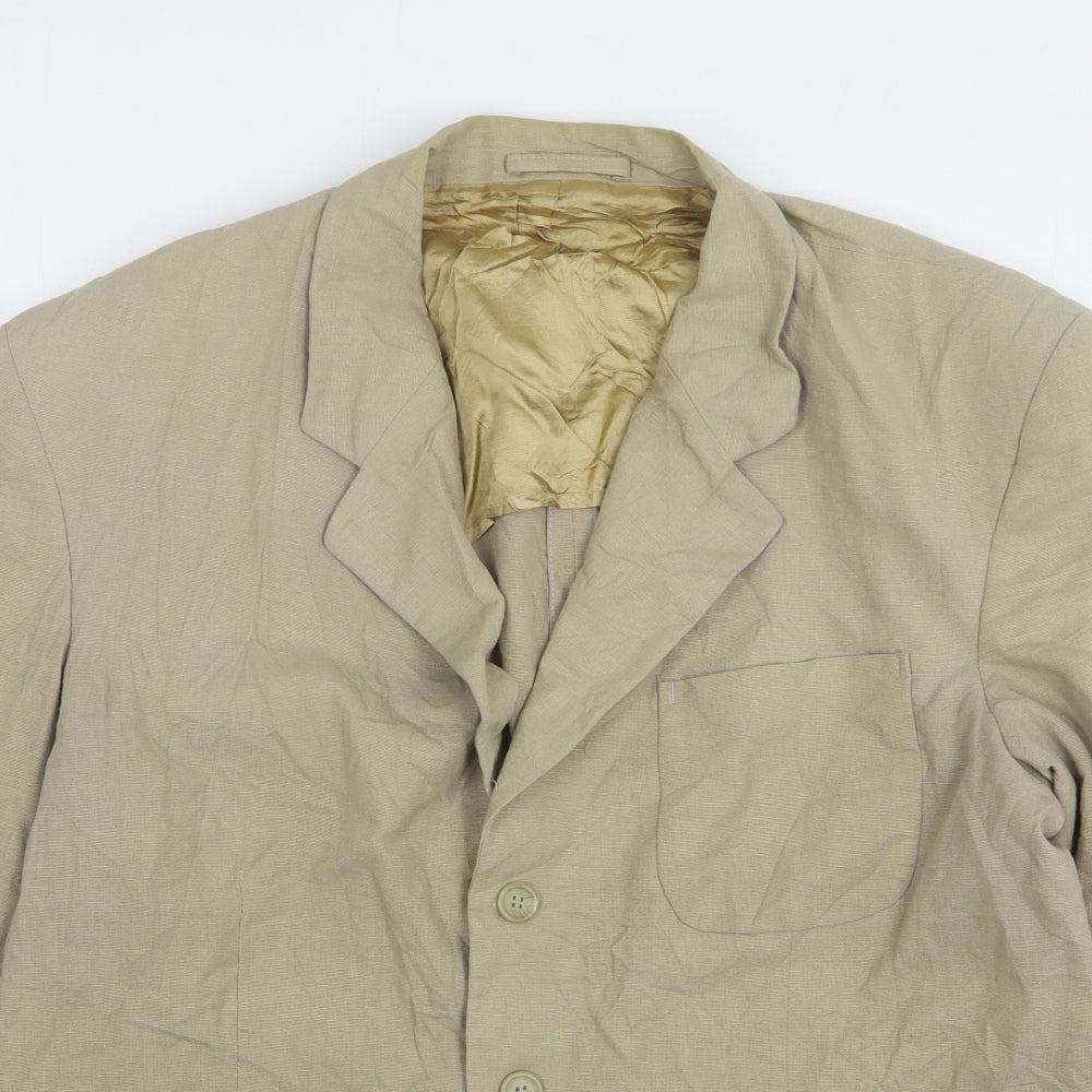 NEXT Mens Beige Linen Jacket Suit Jacket Size S