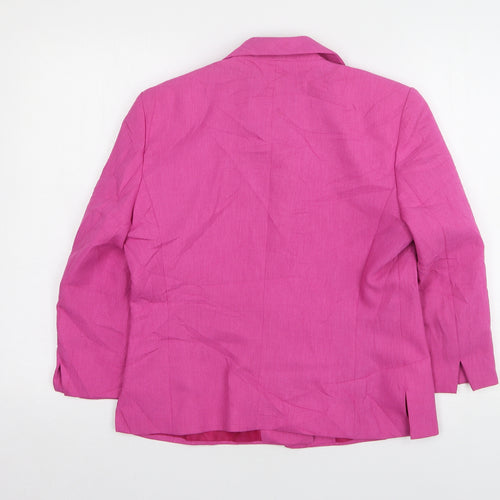 Marks and Spencer Womens Pink Polyester Jacket Suit Jacket Size 12
