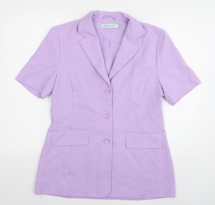 Atmosphere Womens Pink Polyester Jacket Suit Jacket Size 14