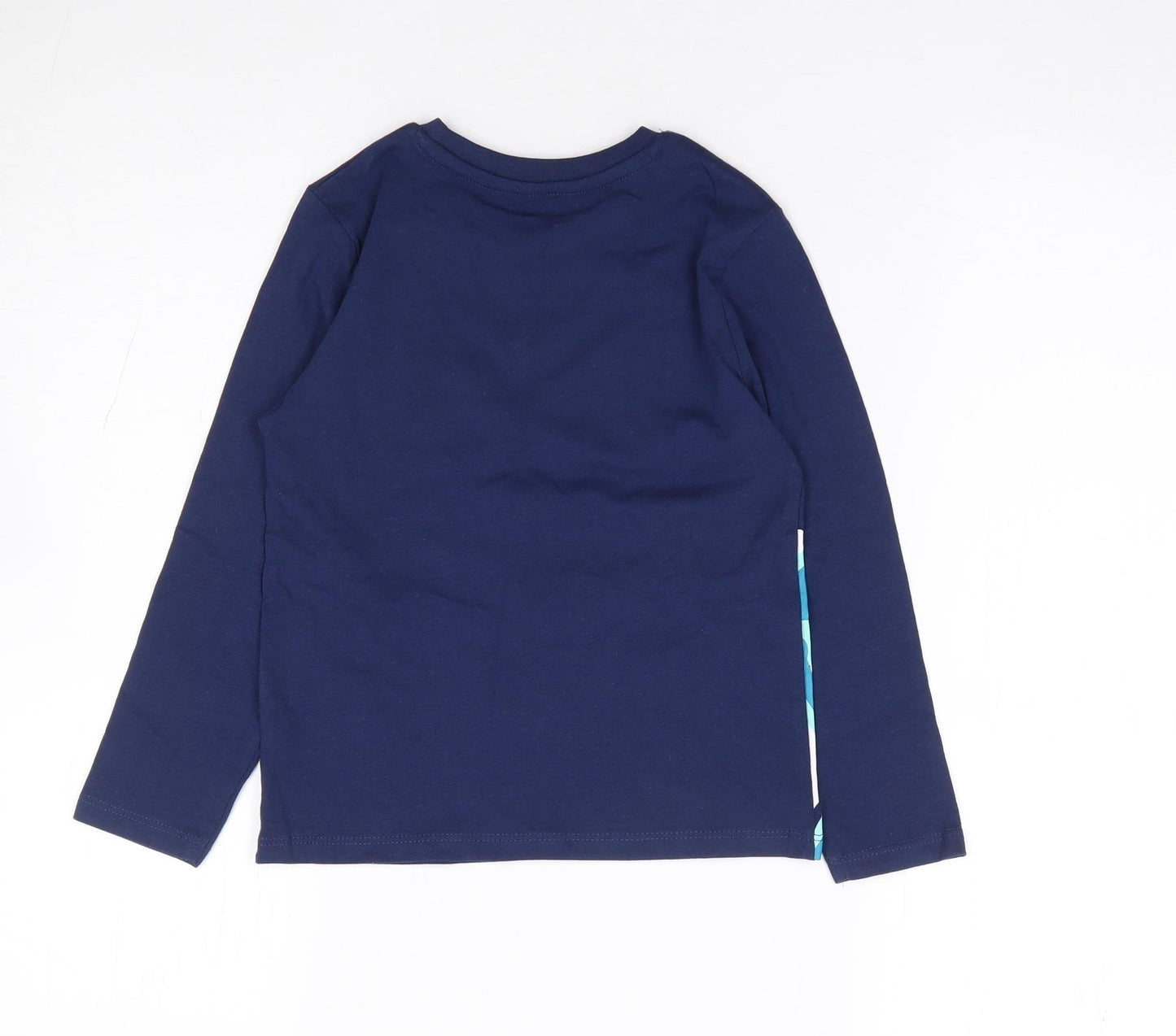 Pep & Co Boys Blue 100% Cotton Jersey T-Shirt Size 4-5 Years Crew Neck Pullover - Dinosaur