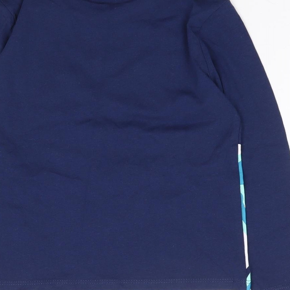 Pep & Co Boys Blue 100% Cotton Jersey T-Shirt Size 4-5 Years Crew Neck Pullover - Dinosaur