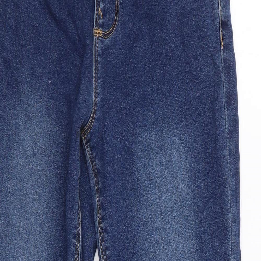 Dunnes Boys Blue Cotton Skinny Jeans Size 9 Years L22 in Regular Drawstring