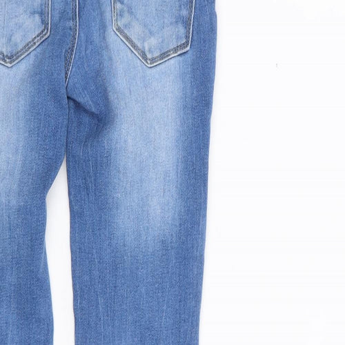 name it Girls Blue Cotton Skinny Jeans Size 7 Years L21 in Regular