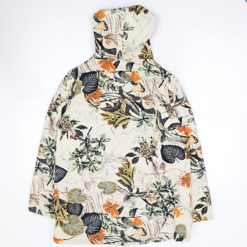 Gracila Womens Multicoloured Geometric 100% Cotton Full Zip Hoodie Size L Zip