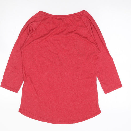 Clockhouse Womens Red Cotton Jersey T-Shirt Size L Round Neck