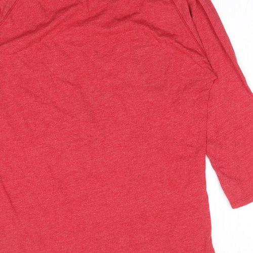 Clockhouse Womens Red Cotton Jersey T-Shirt Size L Round Neck