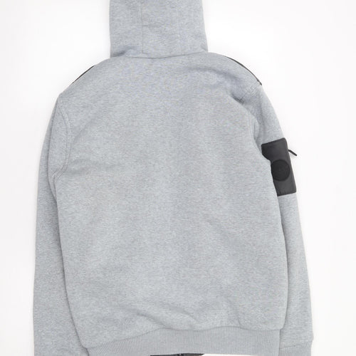 No Fear Mens Black Polyester Full Zip Hoodie Size M