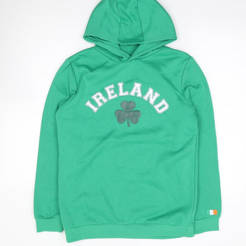 Primark Girls Green Polyester Pullover Hoodie Size 13-14 Years Pullover - Ireland
